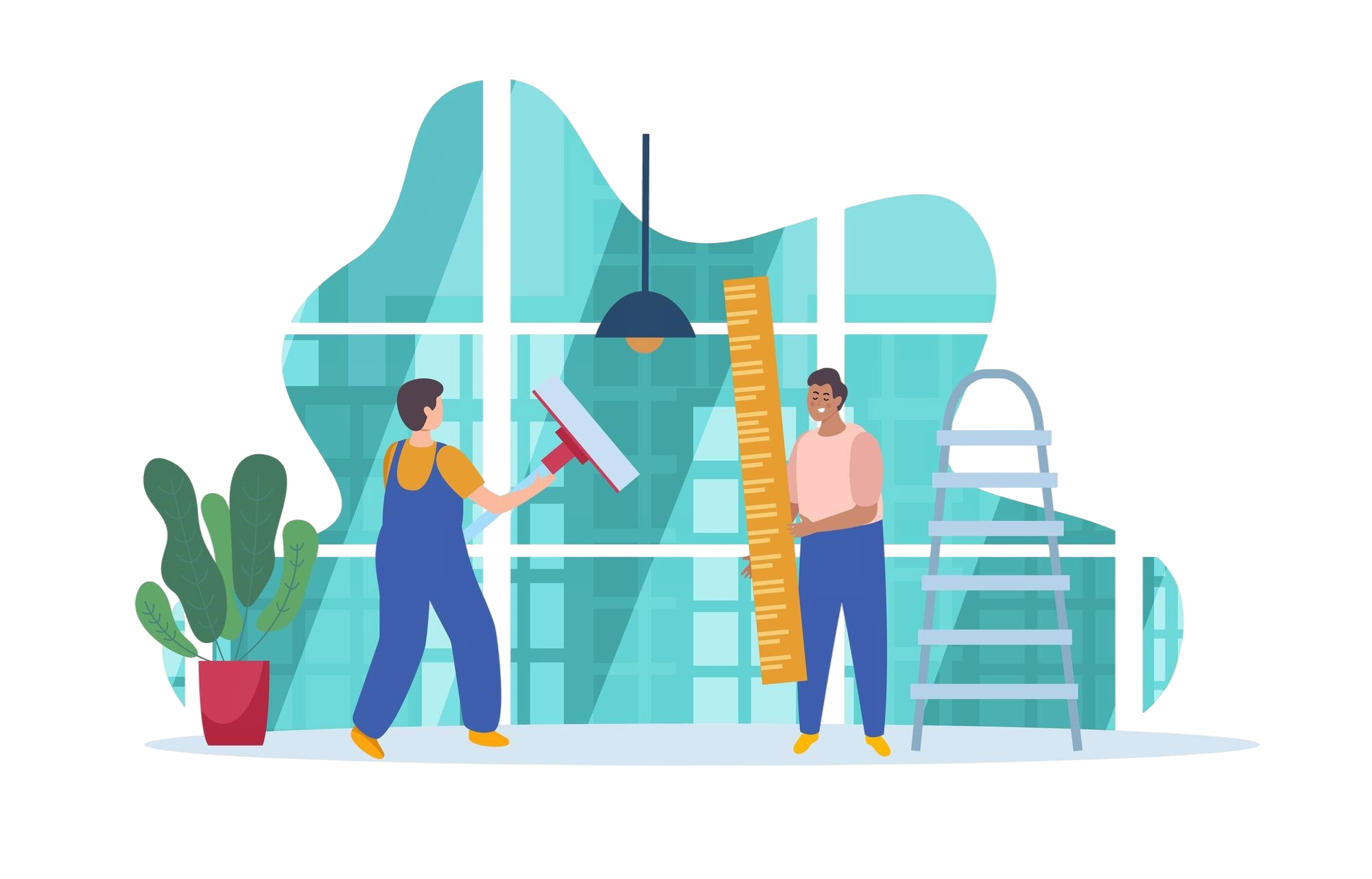 Professional cleaning illustration